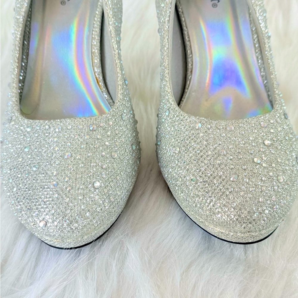 Dazzling Silver Rhinestone Heels - Picture 5 of 8